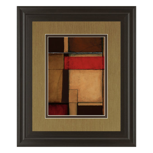 Classy Living Earthbound Harmony Wall Art 34x40in | Contemporary Multicolor Paper on MDF in Dark Chocolate Frame | Living Room & Office | Model DM5332