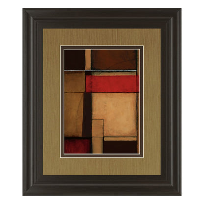 Classy Living Earthbound Harmony Wall Art 34x40in | Contemporary Multicolor Paper on MDF in Dark Chocolate Frame | Living Room & Office | Model DM5332
