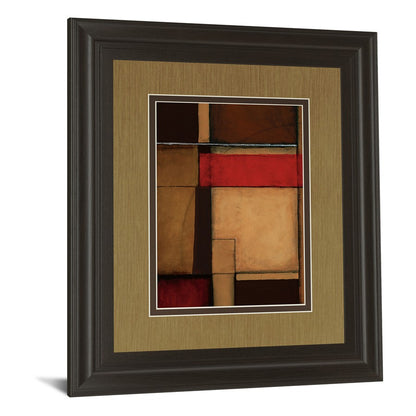 Classy Living Earthbound Harmony Wall Art 34x40in | Contemporary Multicolor Paper on MDF in Dark Chocolate Frame | Living Room & Office | Model DM5332