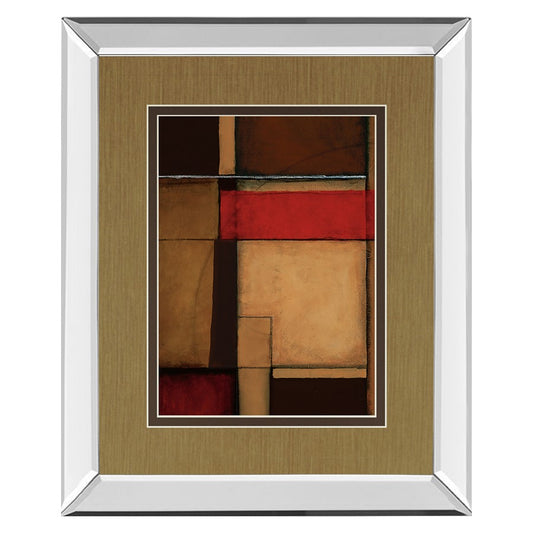 Classy Living Earthbound Harmony 34x40 Wall Art | Contemporary Mirrored Frame Abstract | Living Room, Office & Den Decor | 34 x 40 x 3 in | Model DM5332MF