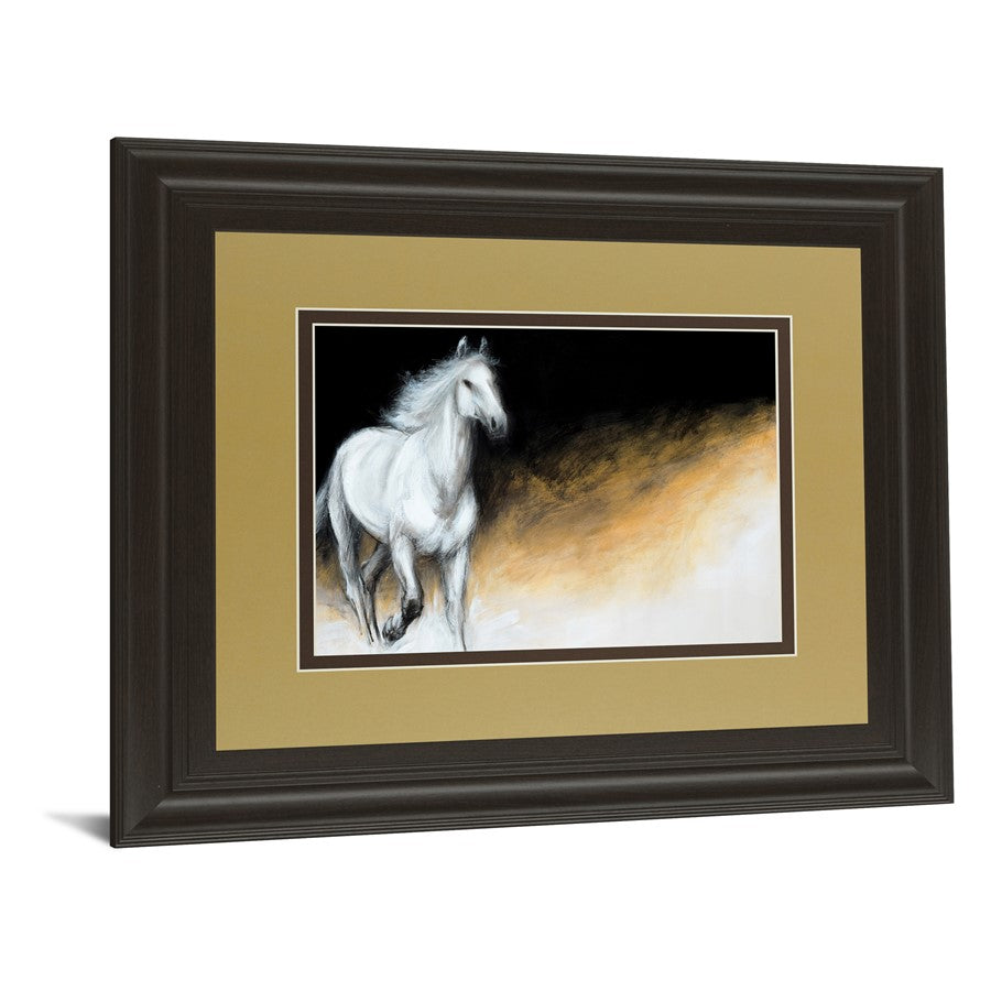 Classy Living Ethereal Stallion 40x34in Wall Art | Transitional Dark Chocolate MDF Frame with Glass | Living Room & Office Decor | 1 x 40 x | Model DM5334