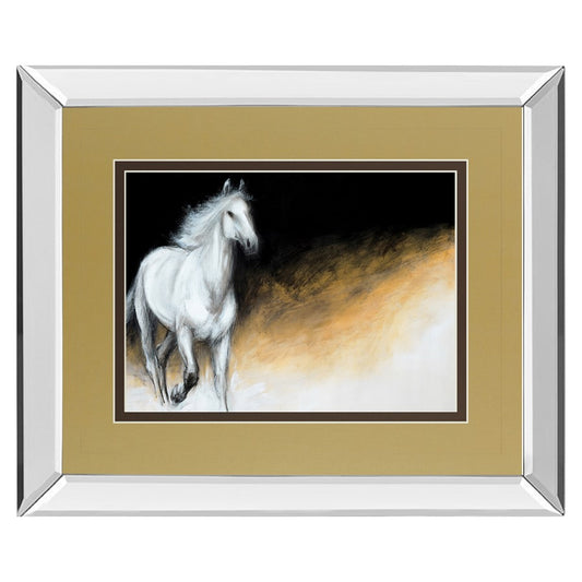 Classy Living Light and Dark 40x34in Rectangular Wall Art | Transitional Mirrored Frame and Paper Print | Living Room & Office Decor | 40 | Model DM5334MF