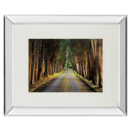 Classy Living Tree Tunnel 40x34in Mirrored Wall Art | Country/Farmhouse Multicolor Paper Print | Living Room & Office Decor | 3 x 40 x 34 | Model DM5341MF