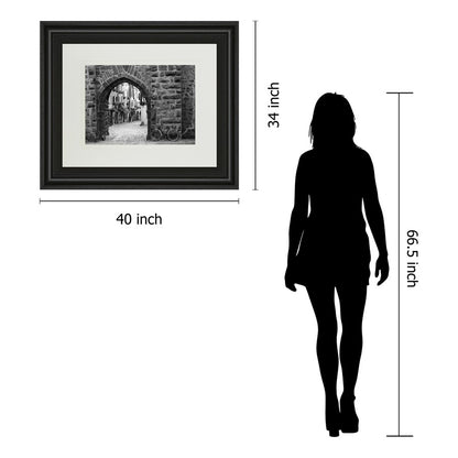 Classy Living Riquewihr Archway Wall Art 40x34in | Contemporary Midnight Aura Framed Print | Living Room & Office Decor | 40 x 34 x 1 in | Model DM5353