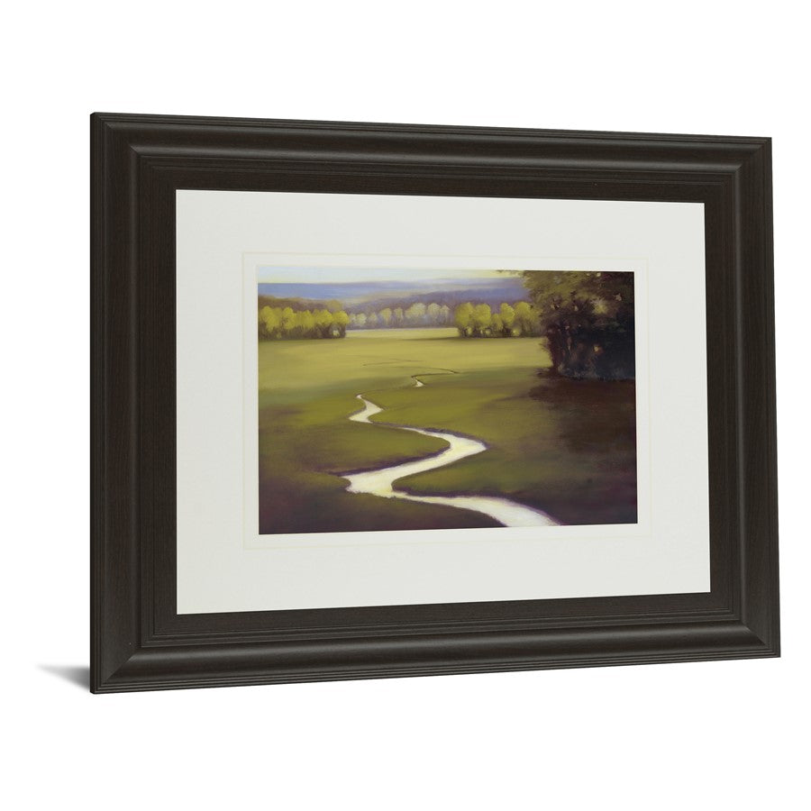 Classy Living Lifting Mist 40x34in Wall Art | Transitional Dark Chocolate MDF Frame with Multicolor Paper Print | Living Room & Office | Model DM5357