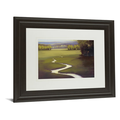 Classy Living Lifting Mist 40x34in Wall Art | Transitional Dark Chocolate MDF Frame with Multicolor Paper Print | Living Room & Office | Model DM5357