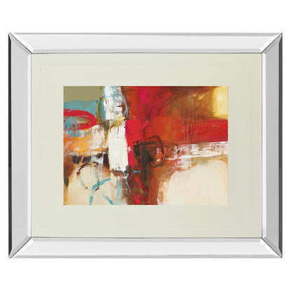Classy Living Woven Energy 40x34in Rectangular Wall Art | Contemporary Multicolor Abstract on Mirrored Frame | Living Room & Office Focal | Model DM5381MF