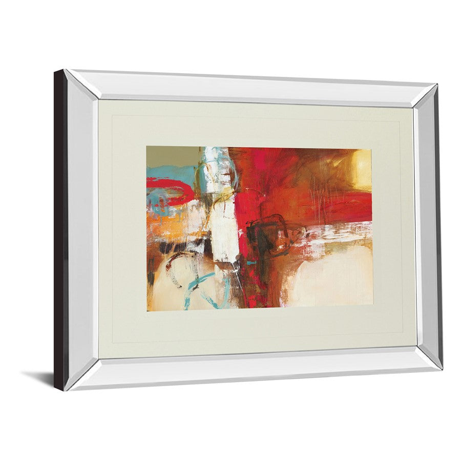 Classy Living Woven Energy 40x34in Rectangular Wall Art | Contemporary Multicolor Abstract on Mirrored Frame | Living Room & Office Focal | Model DM5381MF