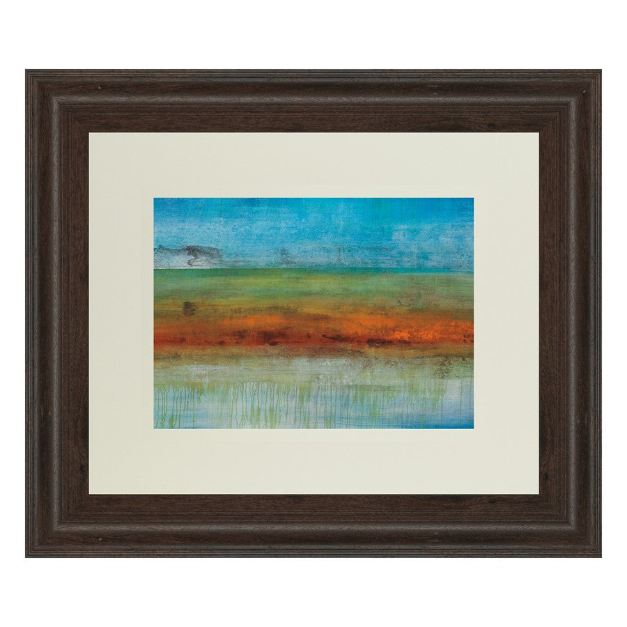 Classy Living Serene Horizon 40x34in Wall Art | Contemporary Abstract Cinnamon Mocha MDF Frame | Living Room & Office Decor | 1 x 40 x 34 in | Model DM5382