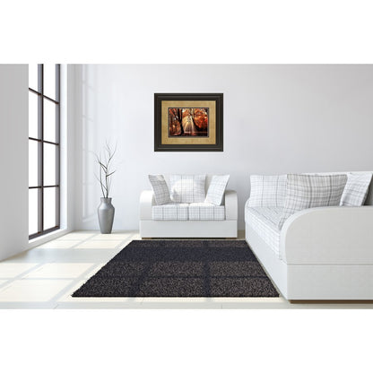 Classy Living Autumn Radiance Wall Art 40x34in | Contemporary Framed Print in Dark Chocolate MDF | Living Room & Office Decor | 40 x 34 x 1 | Model DM5390