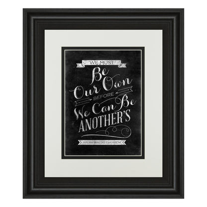 Classy Living Be Our Own Wall Art Double Mat 34x40 | Transitional Midnight Aura Frame with Quote | Living Room & Office Decor | 1 x 34 x 40 | Model DM5395