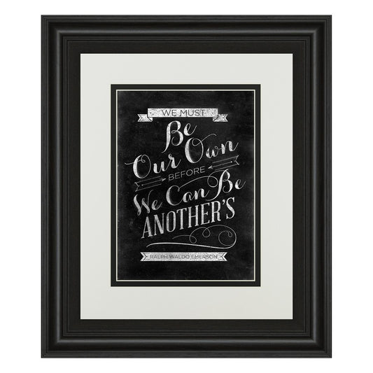Classy Living Be Our Own Wall Art Double Mat 34x40 | Transitional Midnight Aura Frame with Quote | Living Room & Office Decor | 1 x 34 x 40 | Model DM5395