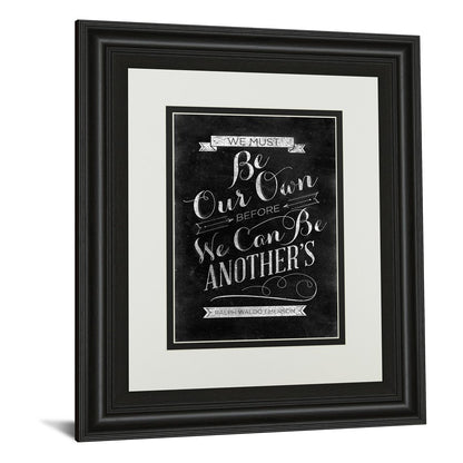 Classy Living Be Our Own Wall Art Double Mat 34x40 | Transitional Midnight Aura Frame with Quote | Living Room & Office Decor | 1 x 34 x 40 | Model DM5395