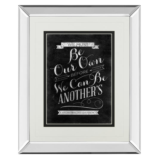Classy Living Be Our Own Wall Art 34x40in | Transitional Mirrored Frame with Inspirational Quote | Living Room & Office Decor | 34 x 40 x | Model DM5395MF