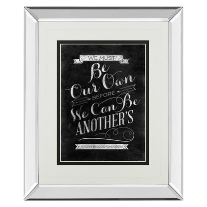 Classy Living Be Our Own Wall Art 34x40in | Transitional Mirrored Frame with Inspirational Quote | Living Room & Office Decor | 34 x 40 x | Model DM5395MF