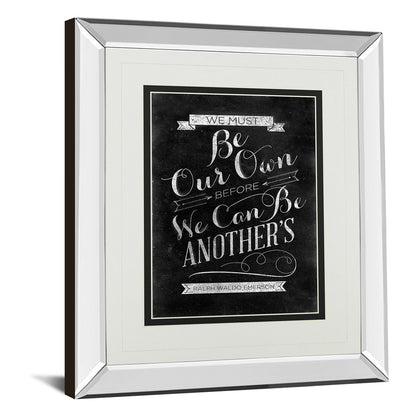 Classy Living Be Our Own Wall Art 34x40in | Transitional Mirrored Frame with Inspirational Quote | Living Room & Office Decor | 34 x 40 x | Model DM5395MF