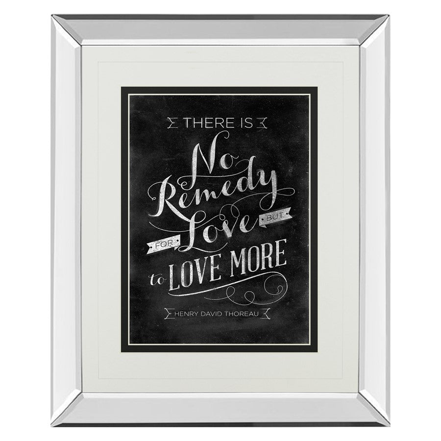 Classy Living No Remedy 34x40in Wall Art | Transitional Mirrored Frame Graphic Art | Living Room & Office Inspirational Decor | 34 x 40 x | Model DM5396MF