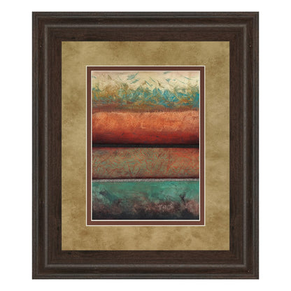Classy Living Layered Horizons 34x40in Wall Art | Contemporary Cinnamon Mocha MDF Frame | Living Room & Office Statement Piece | 34 x 40 x | Model DM5406