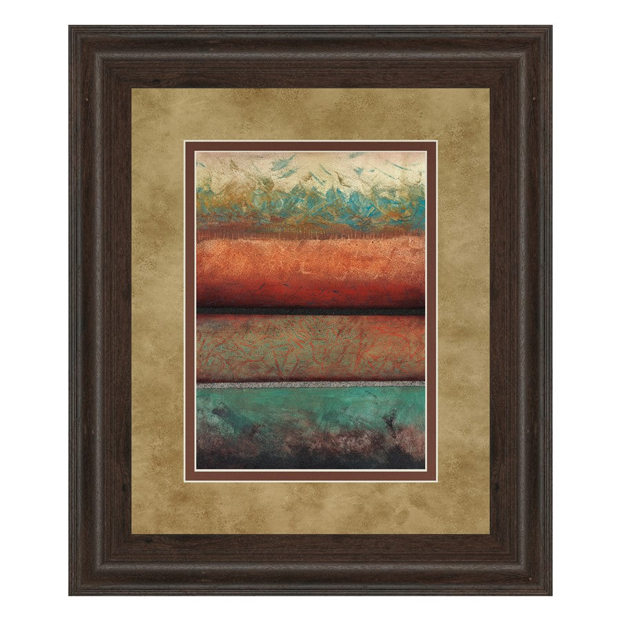 Classy Living Layered Horizons 34x40in Wall Art | Contemporary Cinnamon Mocha MDF Frame | Living Room & Office Statement Piece | 34 x 40 x | Model DM5406