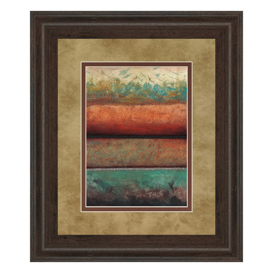 Classy Living Layered Horizons 34x40in Wall Art | Contemporary Cinnamon Mocha MDF Frame | Living Room & Office Statement Piece | 34 x 40 x | Model DM5406