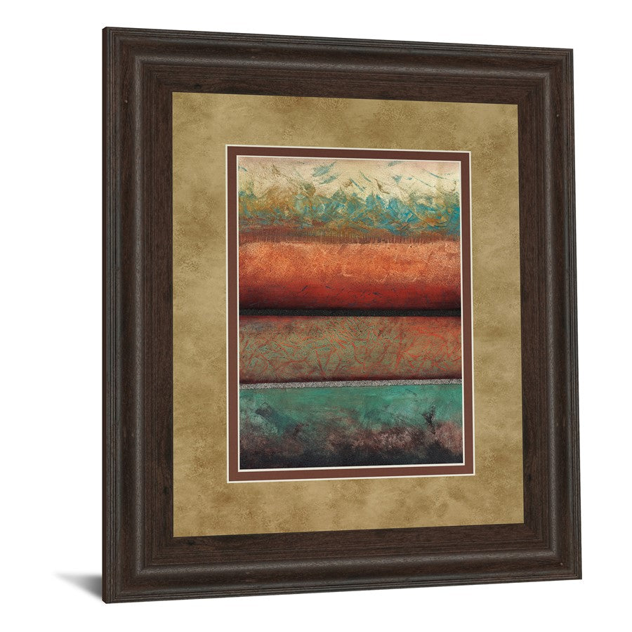 Classy Living Layered Horizons 34x40in Wall Art | Contemporary Cinnamon Mocha MDF Frame | Living Room & Office Statement Piece | 34 x 40 x | Model DM5406