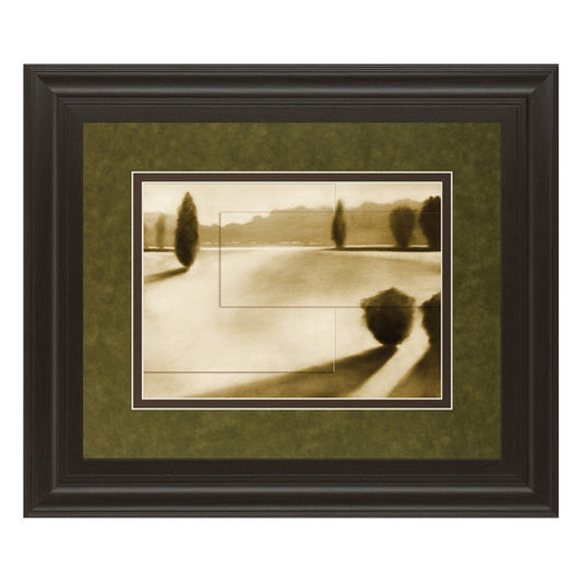 Classy Living Serene Landscape Wall Art 40x34in | Contemporary Dark Chocolate MDF Frame with Glass | Living Room & Office Decor | 40 x 34 x | Model DM5433