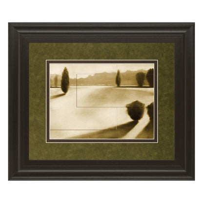 Classy Living Serene Landscape Wall Art 40x34in | Contemporary Dark Chocolate MDF Frame with Glass | Living Room & Office Decor | 40 x 34 x | Model DM5433