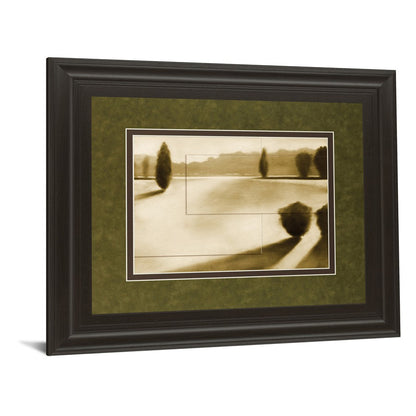 Classy Living Serene Landscape Wall Art 40x34in | Contemporary Dark Chocolate MDF Frame with Glass | Living Room & Office Decor | 40 x 34 x | Model DM5433