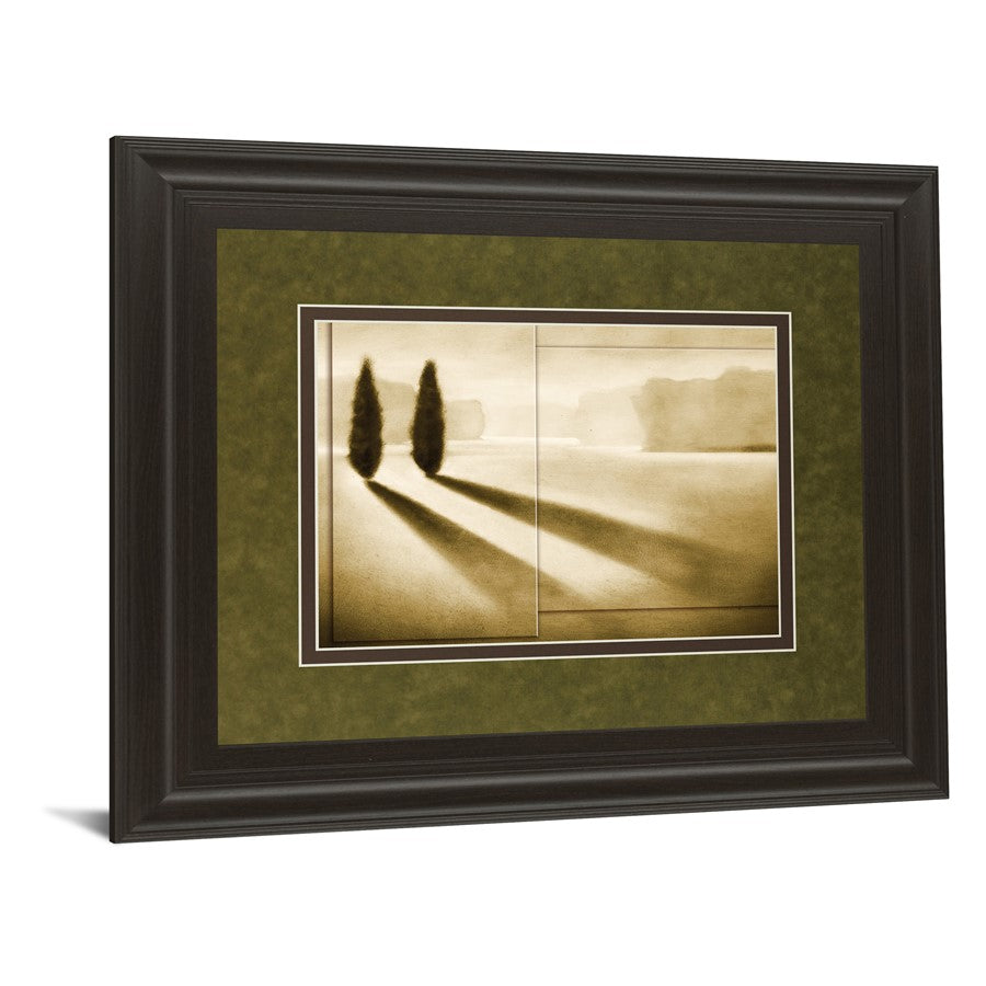 Classy Living Cyprus Eclipse 40x34in Wall Art | Contemporary Graphic Art on Paper in Dark Chocolate MDF Frame | Living Room & Office Decor | Model DM5434