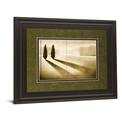 Classy Living Cyprus Eclipse 40x34in Wall Art | Contemporary Graphic Art on Paper in Dark Chocolate MDF Frame | Living Room & Office Decor | Model DM5434