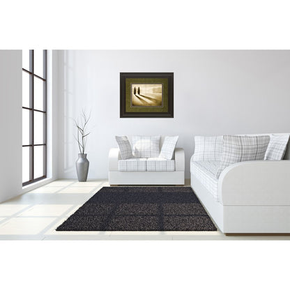 Classy Living Cyprus Eclipse 40x34in Wall Art | Contemporary Graphic Art on Paper in Dark Chocolate MDF Frame | Living Room & Office Decor | Model DM5434