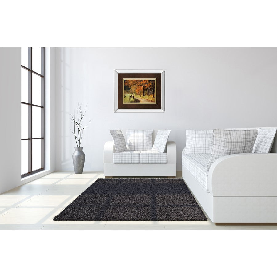 Classy Living Autumn Road 40x34in Wall Art | Country/Farmhouse Mirrored Frame and Double Matting | Living Room & Office Decor | 3 x 40 x | Model DM5441MF
