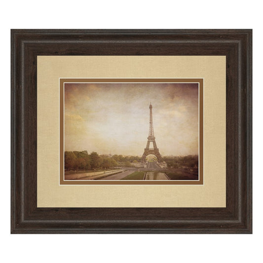 Classy Living Eiffel Reverie Wall Art 40x34in | Contemporary Framed Print in Cinnamon Mocha | Living Room, Office & Study Decor | 40 x 34 x | Model DM5442