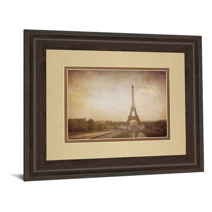 Classy Living Eiffel Reverie Wall Art 40x34in | Contemporary Framed Print in Cinnamon Mocha | Living Room, Office & Study Decor | 40 x 34 x | Model DM5442