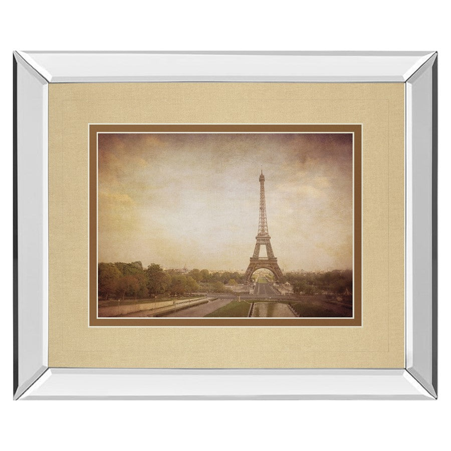 Classy Living Eiffel Reverie 40x34in Wall Art | Contemporary Mirrored Frame Parisian Decor | Living Room & Office Statement Piece | 3 x | Model DM5442MF