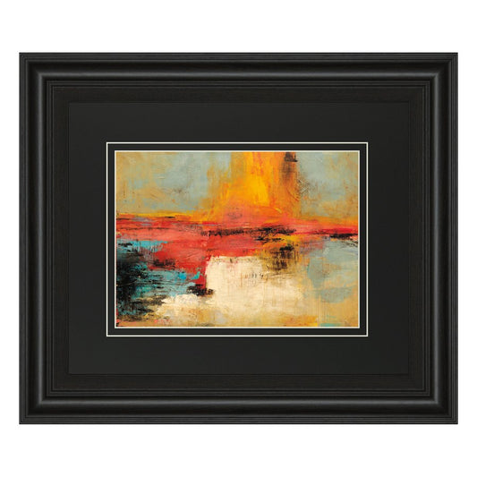 Classy Living Vibrant Horizon 40x34in Wall Art | Contemporary Abstract Multicolor on Paper | Living Room & Office Decor | 1 x 40 x 34 in | Model DM5444