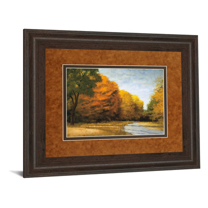 Classy Living Evening Walk Wall Art 40x34in | Transitional Framed Print in Cinnamon Mocha MDF | Living Room & Office Decor | 40 x 34 x 1 in | Model DM5448