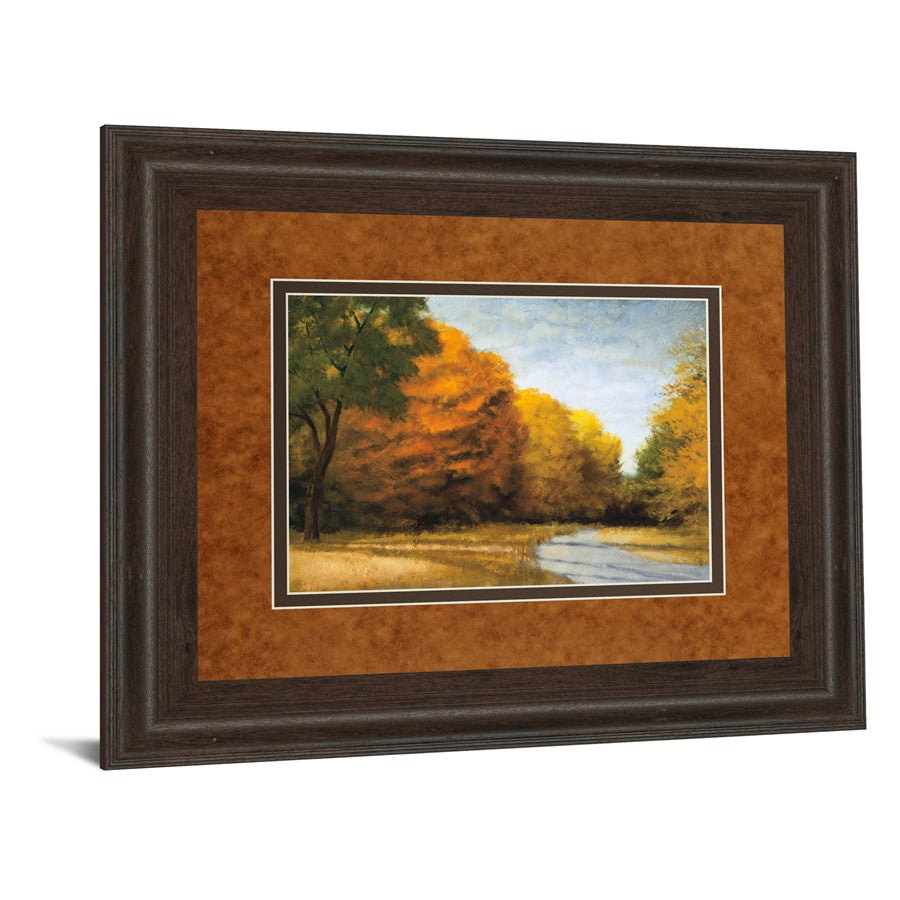 Classy Living Evening Walk Wall Art 40x34in | Transitional Framed Print in Cinnamon Mocha MDF | Living Room & Office Decor | 40 x 34 x 1 in | Model DM5448