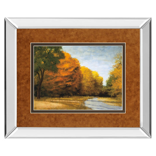 Classy Living Evening Walk 40x34in Wall Art | Transitional Mirrored Frame Landscape | Living Room & Bedroom Focal Point | 40 x 34 x 3 in | Model DM5448MF