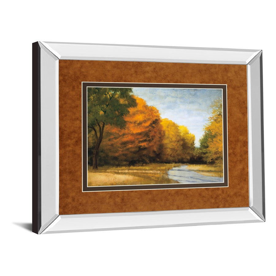 Classy Living Evening Walk 40x34in Wall Art | Transitional Mirrored Frame Landscape | Living Room & Bedroom Focal Point | 40 x 34 x 3 in | Model DM5448MF