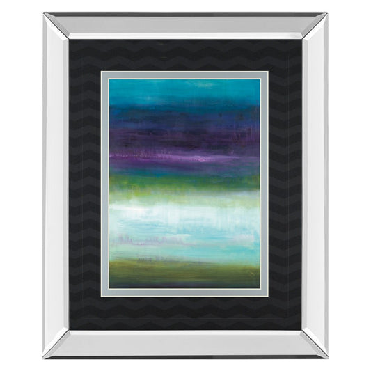 Classy Living Midnight Mulberry 40x34 Wall Art | Vintage Abstract Mirrored Frame | Living Room & Office Decor | 40 x 34 x 3 in | Model DM5449MF