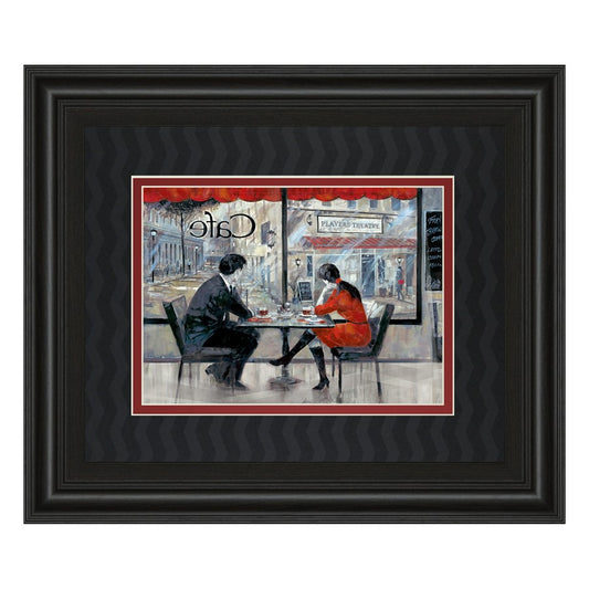 Classy Living Quiet Connection 40x34in Wall Art | Contemporary Midnight Aura Framed Print | Living Room & Office Decor | 40 x 34 x 1 in | Model DM5453