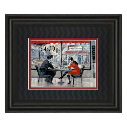 Classy Living Quiet Connection 40x34in Wall Art | Contemporary Midnight Aura Framed Print | Living Room & Office Decor | 40 x 34 x 1 in | Model DM5453
