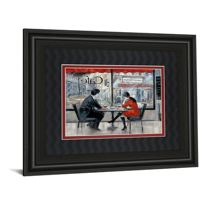 Classy Living Quiet Connection 40x34in Wall Art | Contemporary Midnight Aura Framed Print | Living Room & Office Decor | 40 x 34 x 1 in | Model DM5453