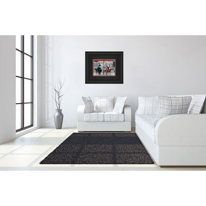 Classy Living Quiet Connection 40x34in Wall Art | Contemporary Midnight Aura Framed Print | Living Room & Office Decor | 40 x 34 x 1 in | Model DM5453