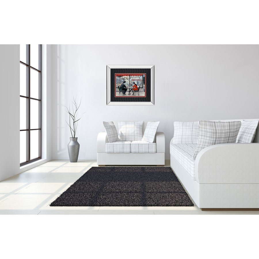 Classy Living Quiet Connection 40x34in Wall Art | Contemporary Mirrored Frame & Double Matting | Living Room & Office Decor | 3 x 40 x 34 | Model DM5453MF