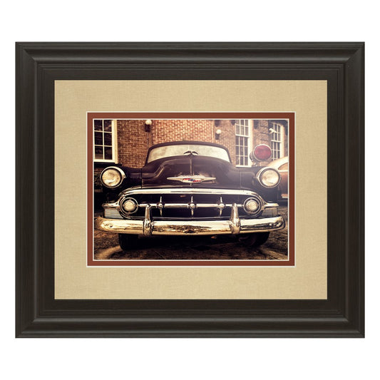 Classy Living Vintage Classic Ride 40x34in Wall Art | Antique/Vintage Dark Chocolate MDF Frame | Living Room, Office & Den Statement Decor | Model DM5461