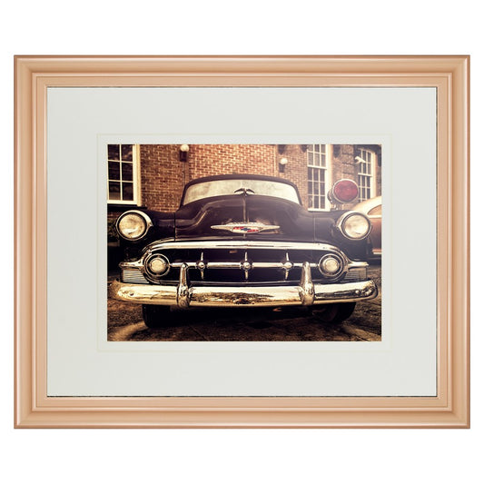 Classy Living Vintage Classic Ride Wall Art 40x34in | Rose Gold MDF Frame with Real Glass | Living Room, Den & Office Decor | 40 x 34 x 1 | Model DM5461B