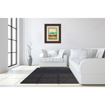 Classy Living Rain I Wall Art 34x40in | Contemporary Abstract Teal Gold Cinnamon Mocha | Living Room & Office Decor | 34 x 40 x 1 in | Model DM5462