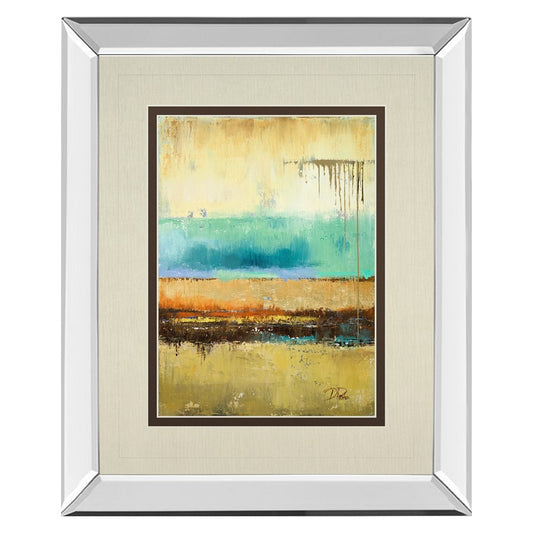 Classy Living Rain I Wall Art 34x40in | Contemporary Abstract Mixed Media with Mirrored Frame | Living Room & Bedroom Decor | 3 x 34 x 40 | Model DM5462MF